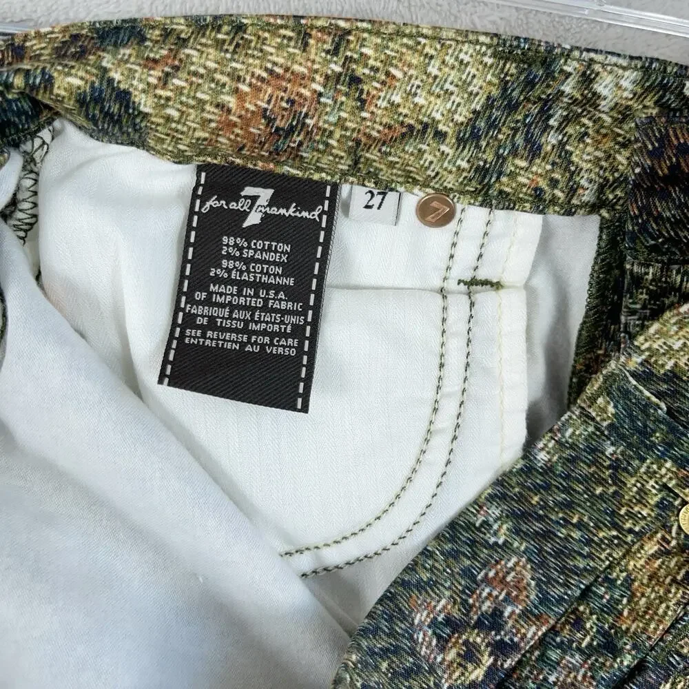 NWT 7 For All Mankind Tapestry Floral Botanical Skinny Jeans Size 12 Regencycore - Picture 9 of 15